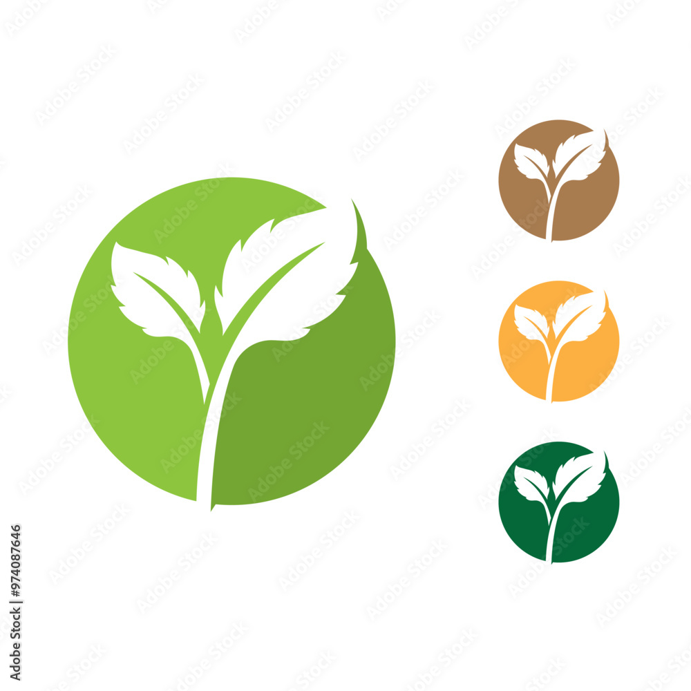 green Tree leaf logo ecology nature element green Tree leaf logo ecology nature element