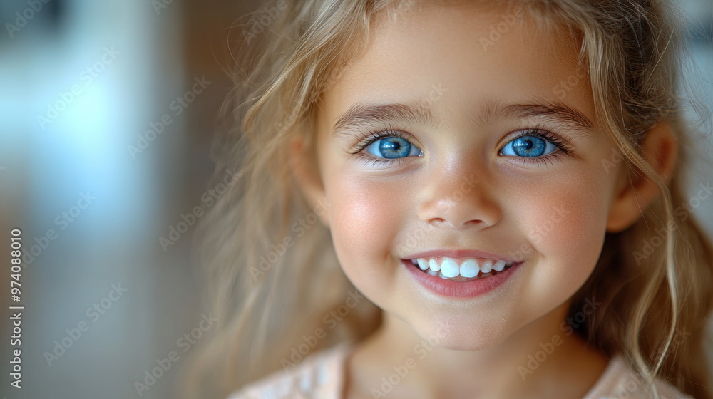 Cheerful blond child smiling with healthy teeth, showcasing the importance of dental hygiene and beauty. Cheerful blond child smiling with healthy teeth, showcasing the importance of dental hygiene and beauty.