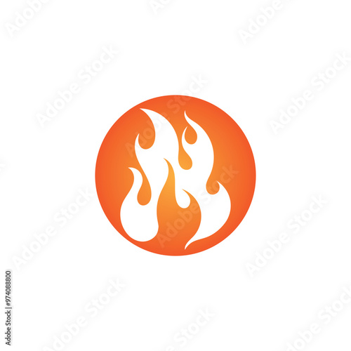 Fire logo vector illustration design template photo