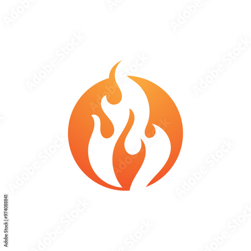 Fire logo vector illustration design template