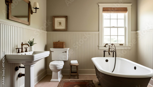 Designing a bathroom in Farmhouse Style, Bathroom model.