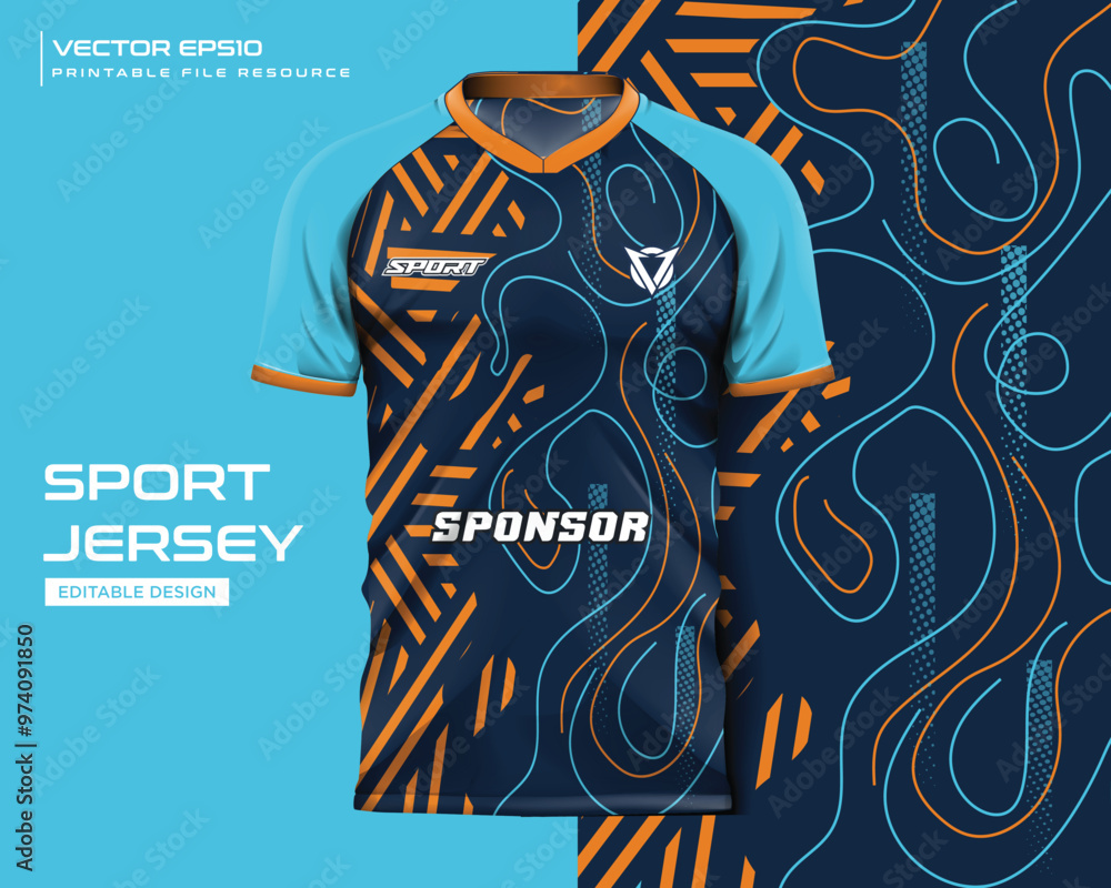 jersey design sport abstract line stripe pattern design for soccer, football, gaming, cycling design kit jersey design sport abstract line stripe pattern design for soccer, football, gaming, cycling design kit