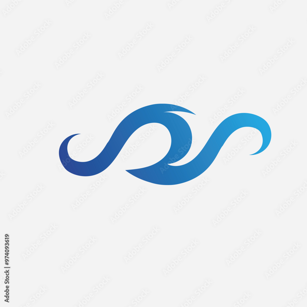 Water wave logo vector icon image Water wave logo vector icon image