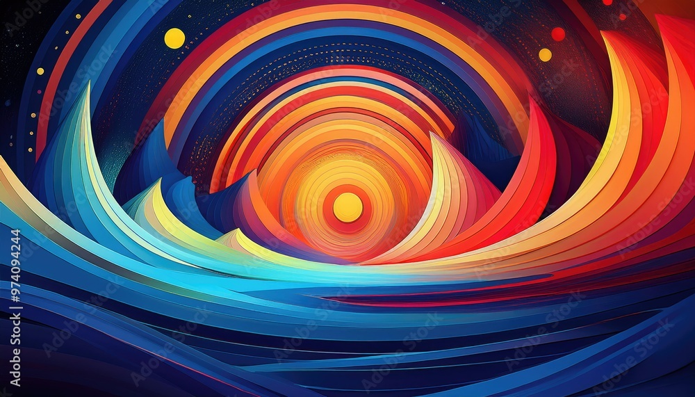 Abstract colorful swirl art Abstract colorful swirl art
