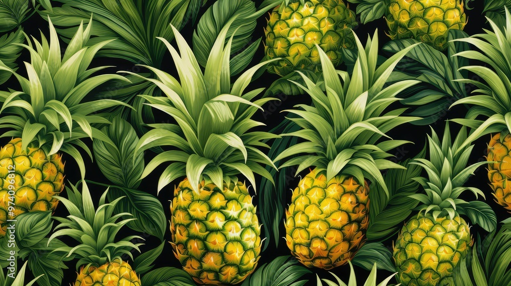Tropical pineapple pattern Tropical pineapple pattern
