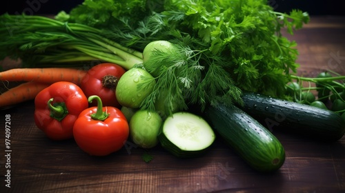 Fresh vegetables on a table