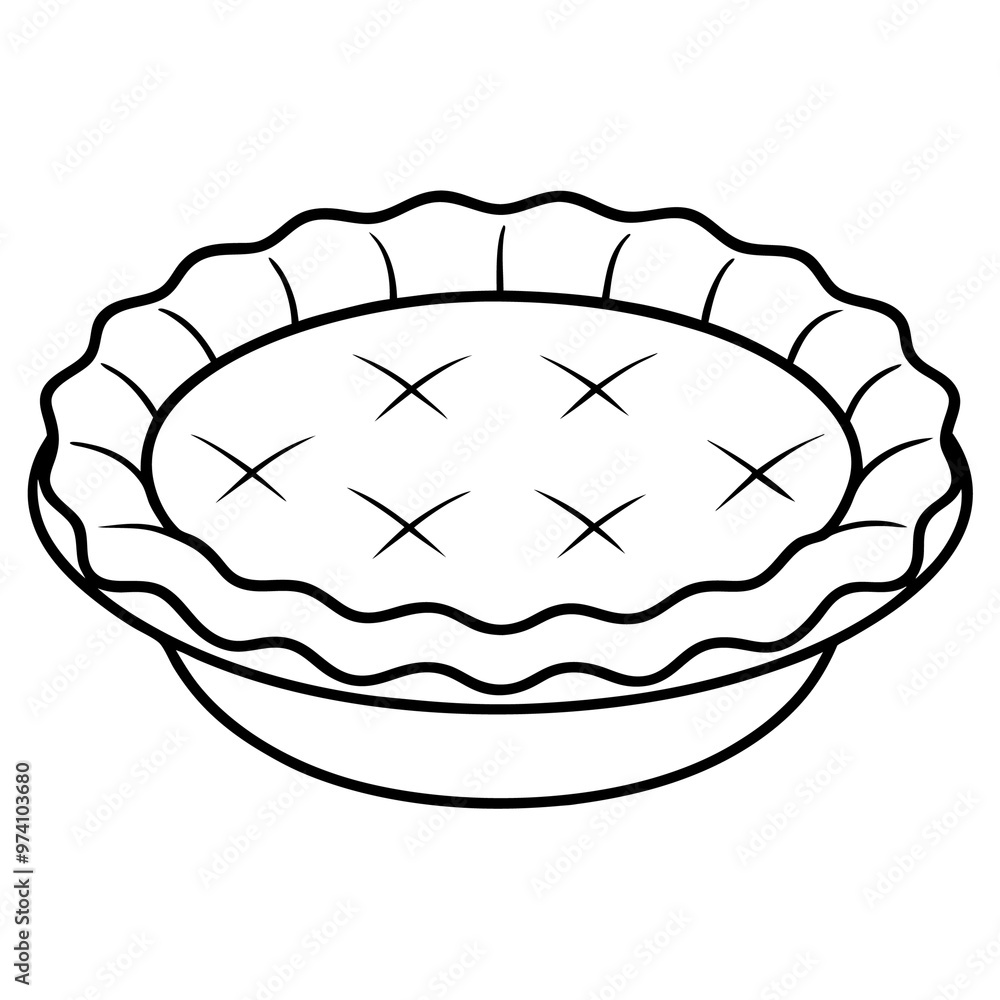 pie plate outline coloring book page line art drawing pie plate outline coloring book page line art drawing