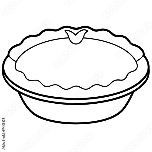 pie plate outline coloring book page line art drawing