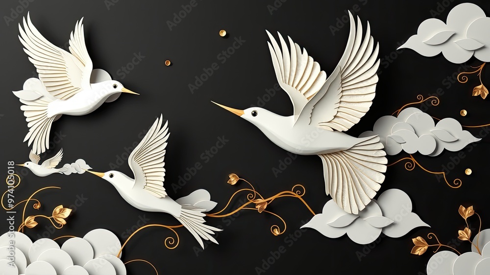Flying bird patterns, seamless background with birds, Birds concept arts patterns, Flying bird patterns, seamless background with birds, Birds concept arts patterns,