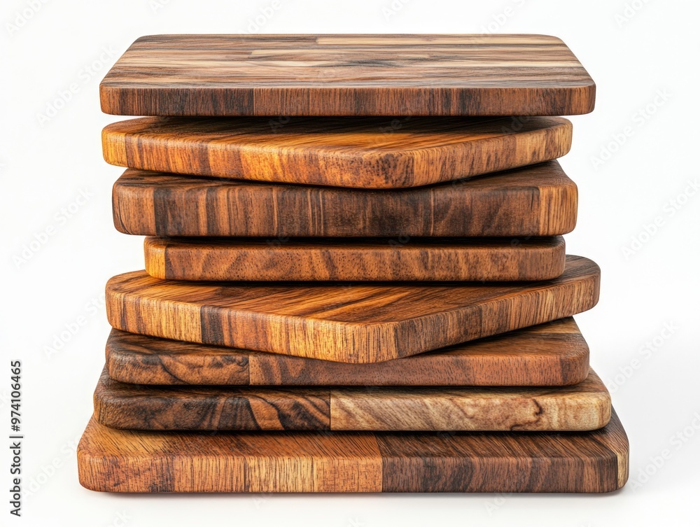 Stacked wooden cutting boards Stacked wooden cutting boards