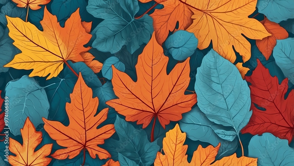 Leaf Outline Seamless Design Wallpaper Leaf Outline Seamless Design Wallpaper