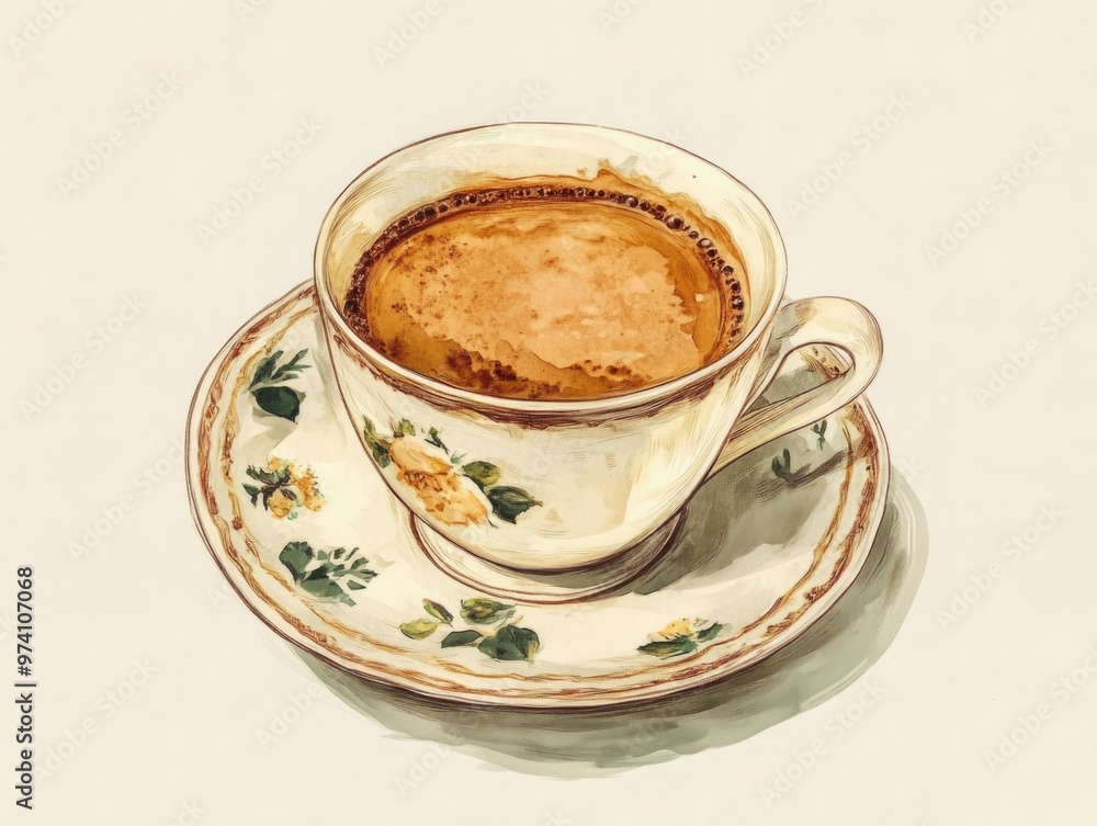 Obraz premium Coffee on Saucer