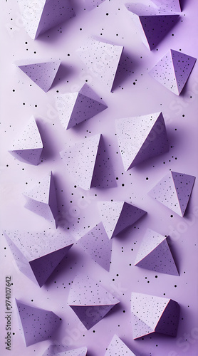 Abstract 3D Paper Shapes with Dotted Patterns abstract wallpaper