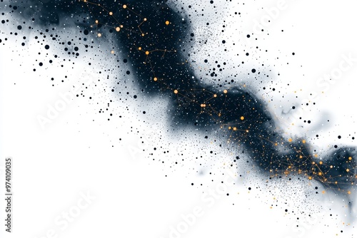 Design a unique perspective of the internet as a vast, interconnected galaxy of websites, each depicted as shining stars in a cosmic sky, blending realism and digital art techniques photo