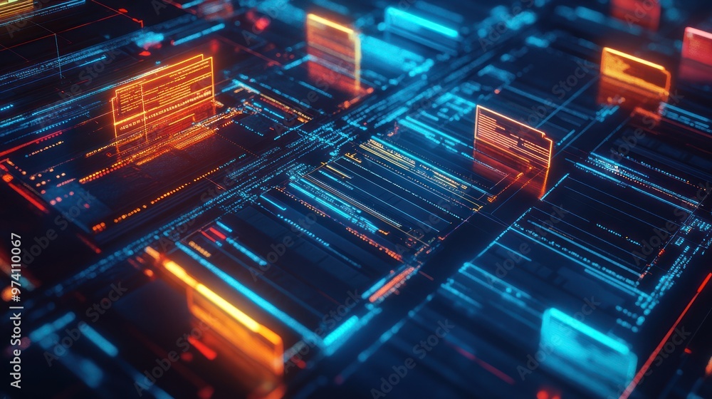 Abstract Futuristic Digital Interface Abstract Futuristic Digital Interface