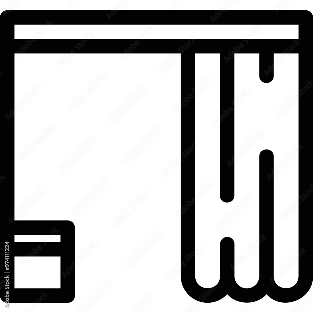 Simple vector icon fitting room Simple vector icon fitting room