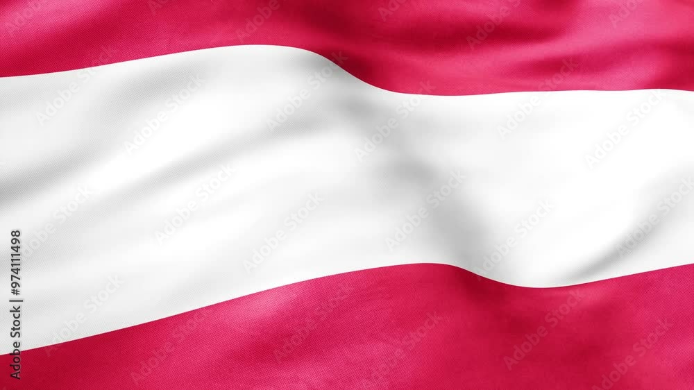 Flag of Austria Animation Stock Video - Austrian Flag Waving in Loop and Fabric Textured - 4K Flag of Austria Animation Stock Video - Austrian Flag Waving in Loop and Fabric Textured - 4K