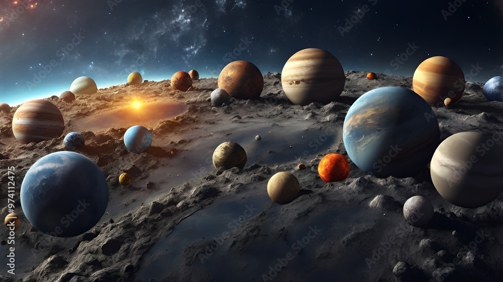 Fototapeta premium The series Digital Dreams. Technology background combined with elements of virtual visualization for science, education, computing, and contemporary technology projects