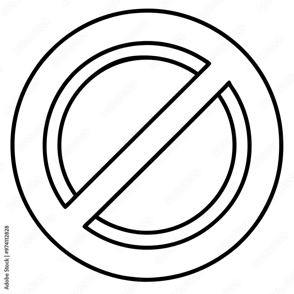 prohibiting sign outline coloring book page line art drawing prohibiting sign outline coloring book page line art drawing