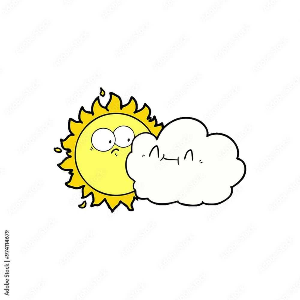 cute cartoon cloud and sun cute cartoon cloud and sun