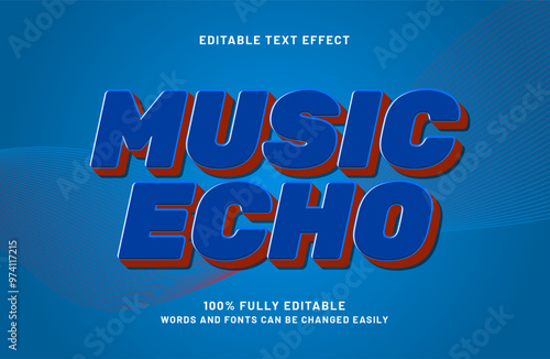 music echo editable text effects with a lights and music theme