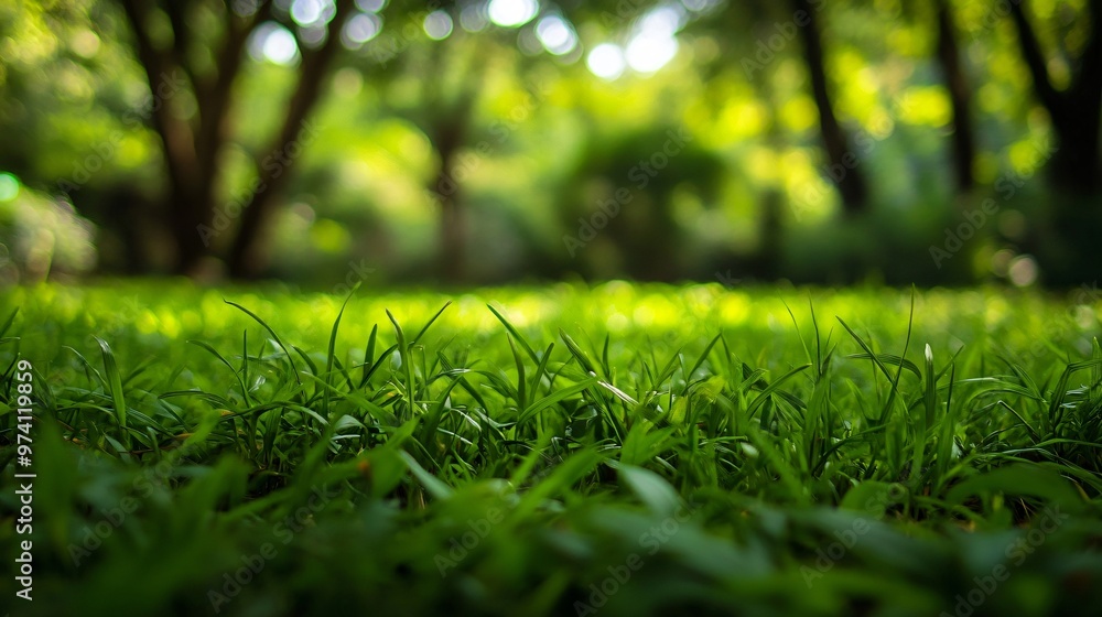 Close up of green grass with a blurred out green background. Close up of green grass with a blurred out green background.