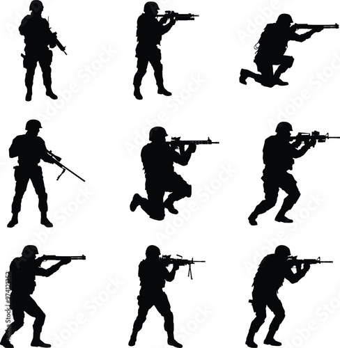 Silhouette of Police Swat