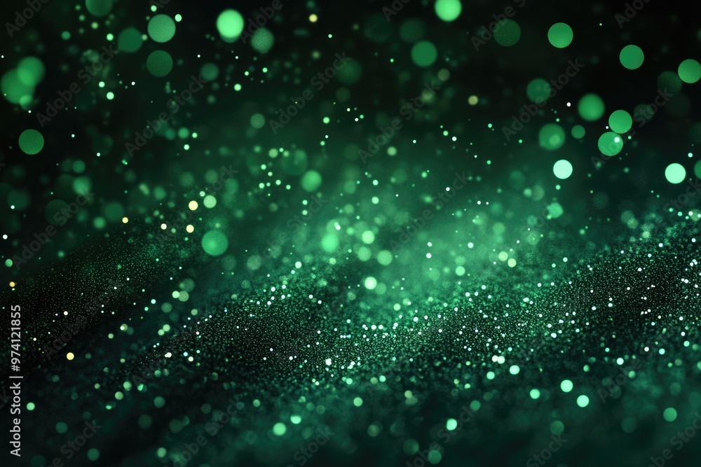 Fototapeta premium Small White Dots on Dark Green Background