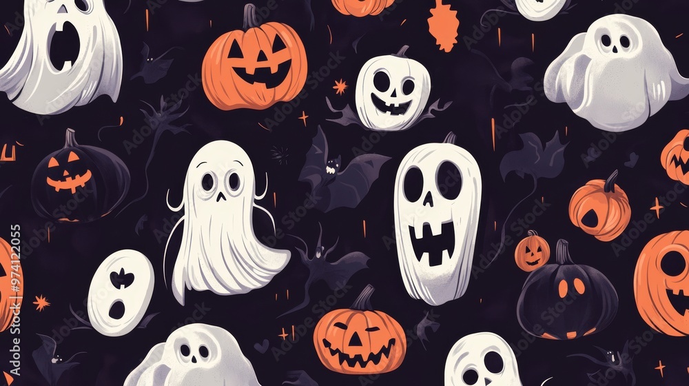 Spooky and Fun Halloween Pattern Spooky and Fun Halloween Pattern