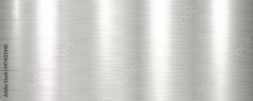 Silver brushed metal texture background, shiny lustrous metallic 3d background.