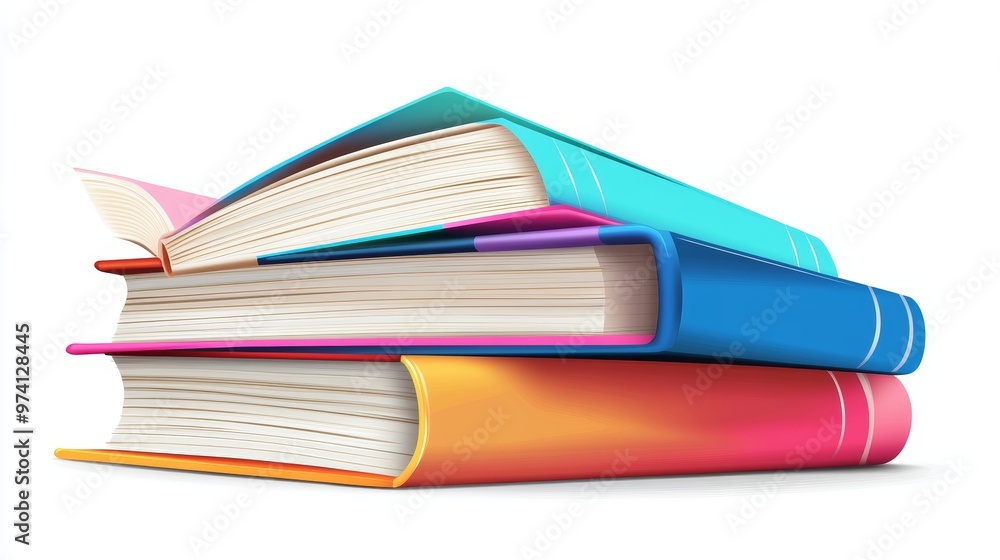 A Colorful Journey Through Knowledge: A vibrant stack of books awaits, promising adventure and wisdom A Colorful Journey Through Knowledge: A vibrant stack of books awaits, promising adventure and wisdom