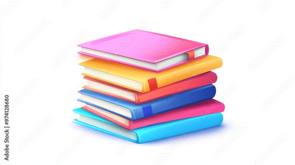 A Colorful Journey Through Knowledge: A vibrant stack of books awaits, promising adventure and wisdom A Colorful Journey Through Knowledge: A vibrant stack of books awaits, promising adventure and wisdom