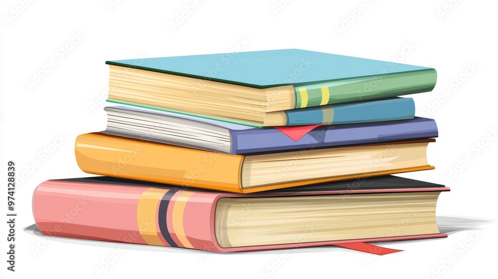 A Colorful Journey Through Knowledge: A vibrant stack of books awaits, promising adventure and wisdom A Colorful Journey Through Knowledge: A vibrant stack of books awaits, promising adventure and wisdom