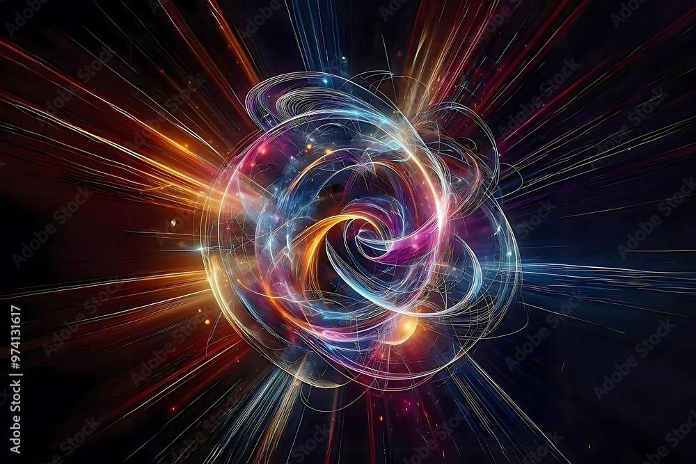 abstract fractal glowing space background abstract fractal glowing space background
