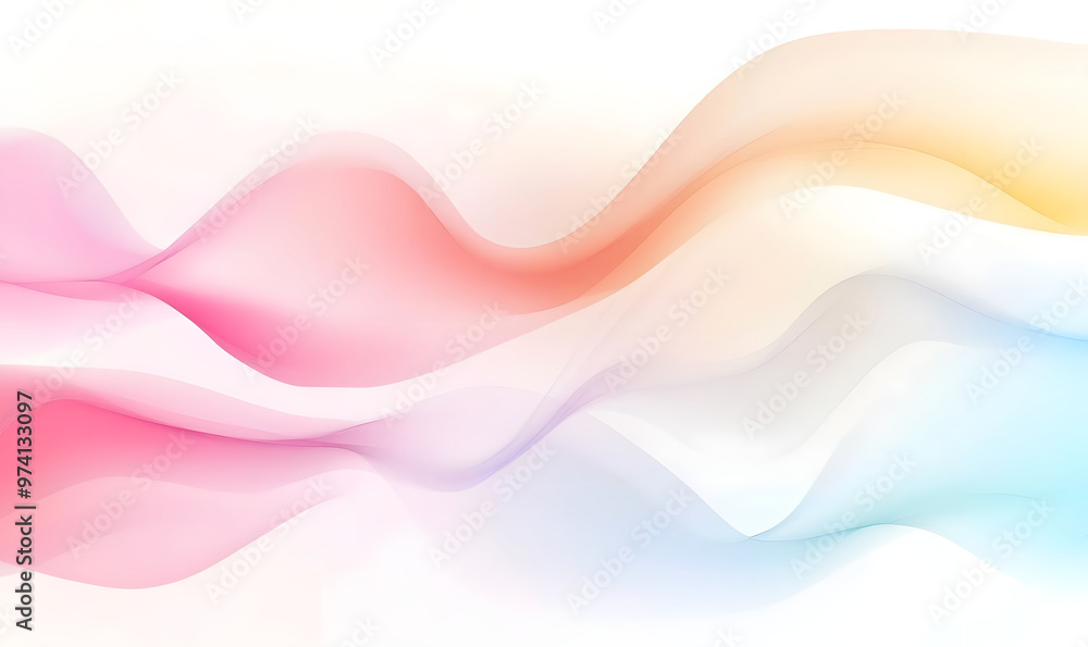 Fototapeta premium Abstract minimalist multicolor wavy wallpaper