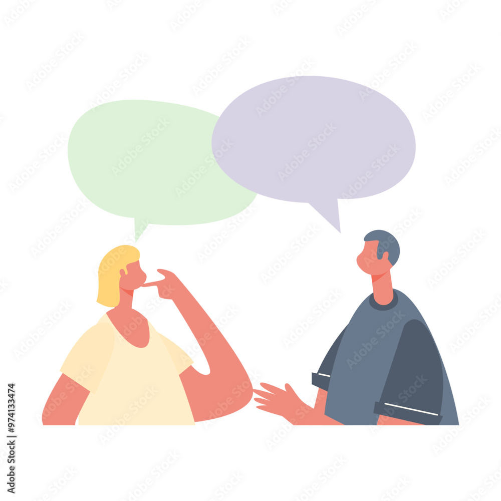 Obraz premium Talking People Illustration