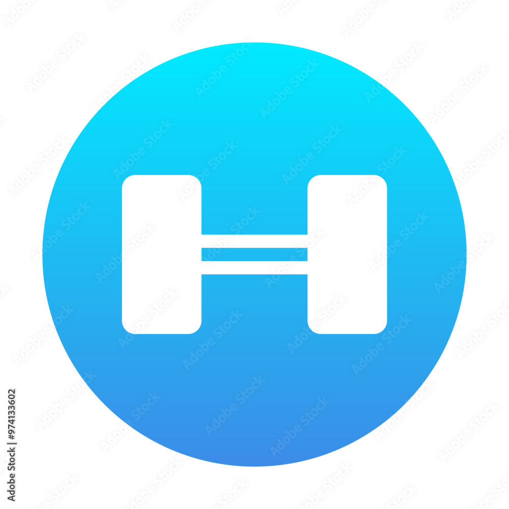 Exercise Icon Circular Gradient Filled Style Exercise Icon Circular Gradient Filled Style