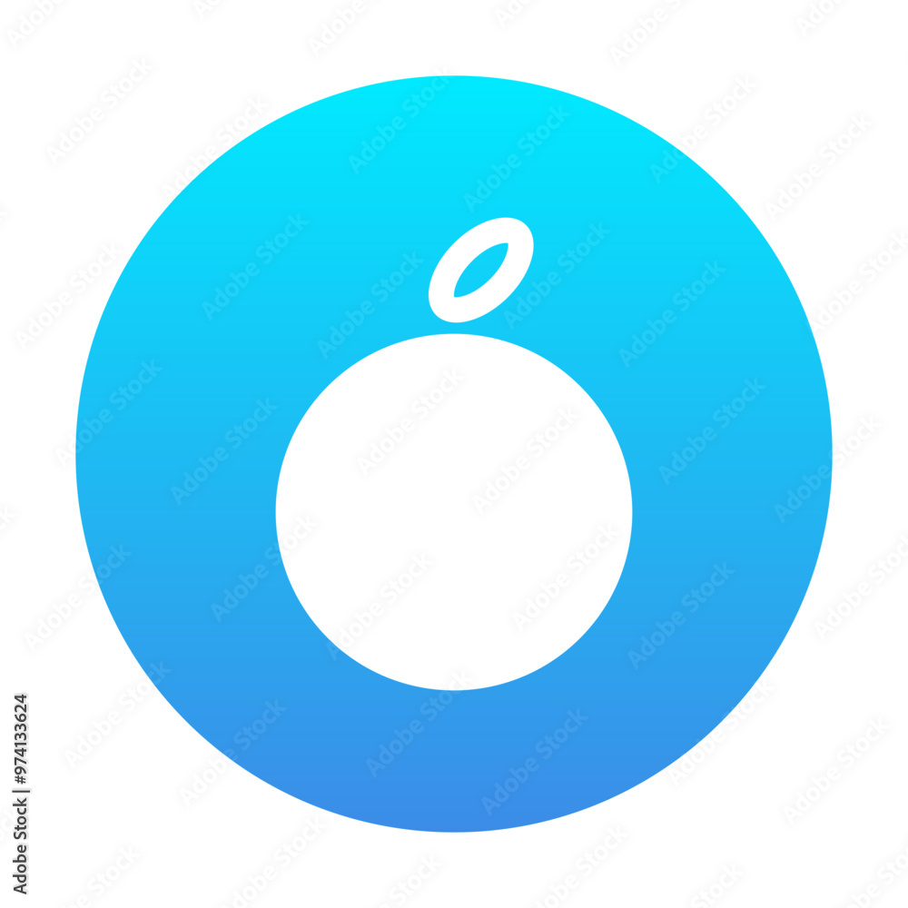 Fruit Icon Circular Gradient Filled Style