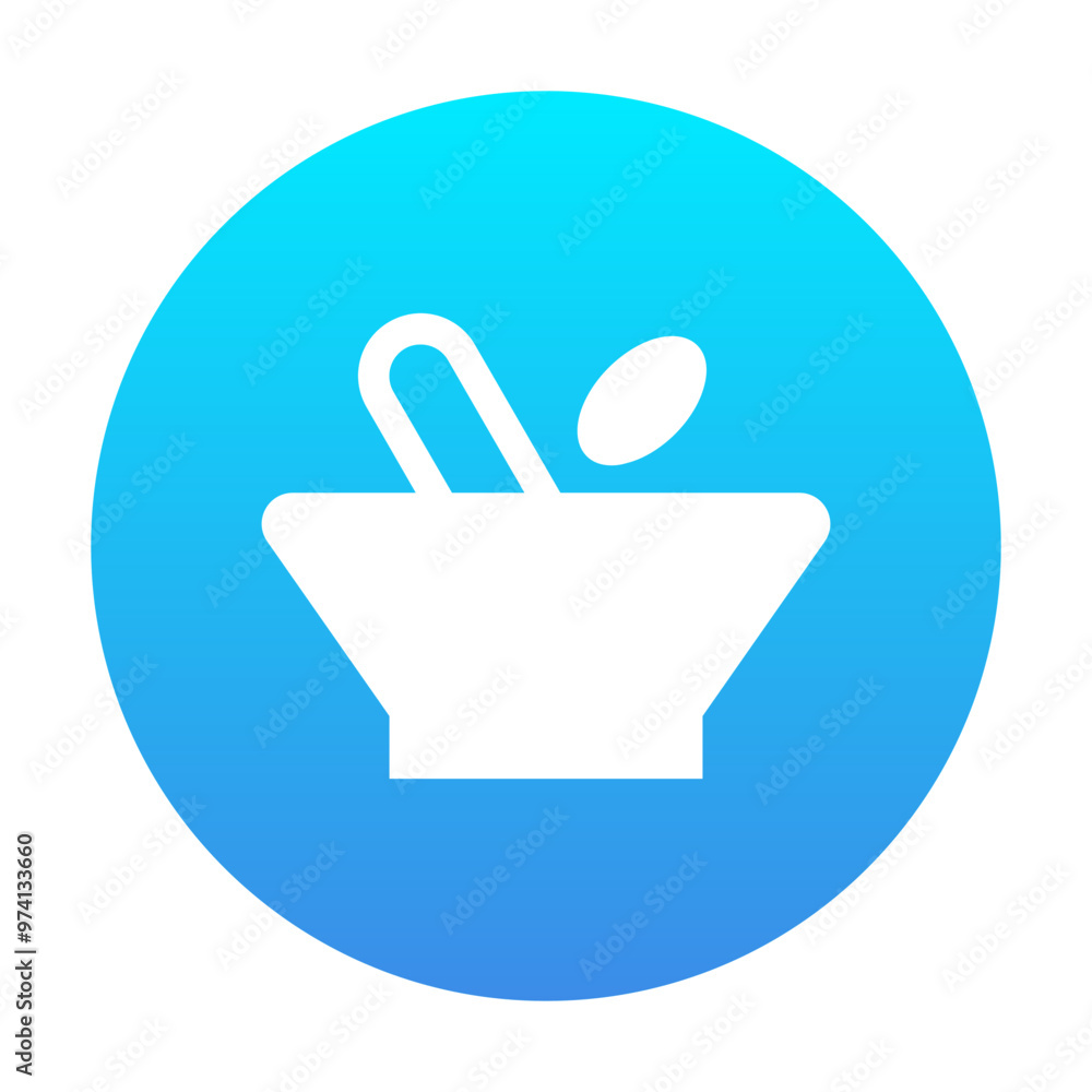 Herbal Icon Circular Gradient Filled Style Herbal Icon Circular Gradient Filled Style