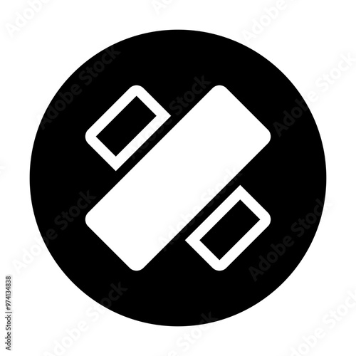 Band aid Icon Circular Glyph Style