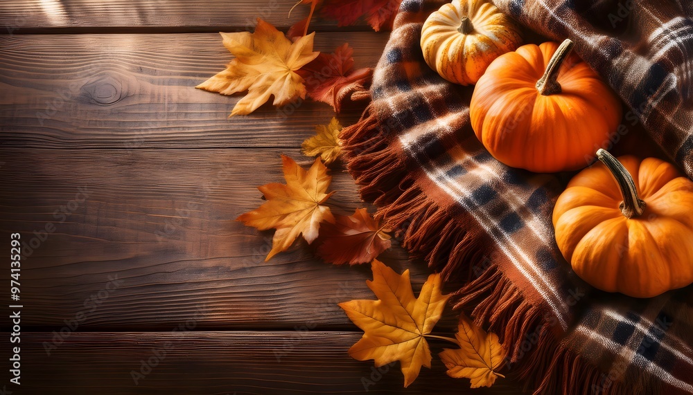 Autumn Composition with Pumpkins and Orange Hues Autumn Composition with Pumpkins and Orange Hues