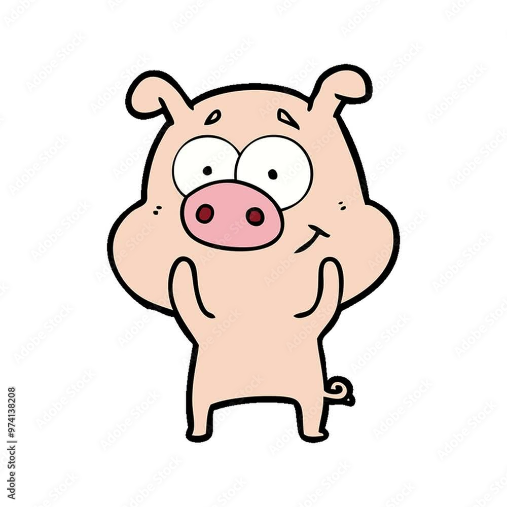 happy cartoon pig happy cartoon pig