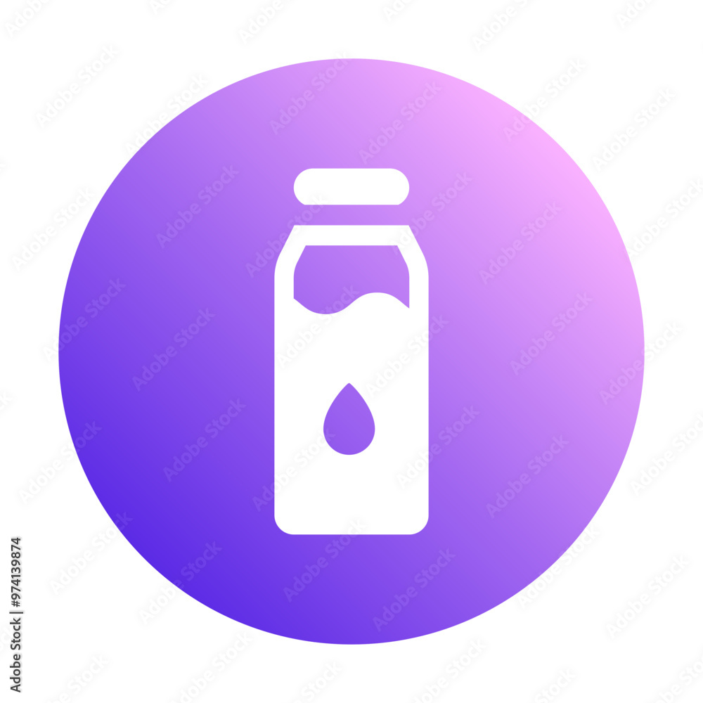 Milk Icon Circular Gradient Glyph Style Milk Icon Circular Gradient Glyph Style