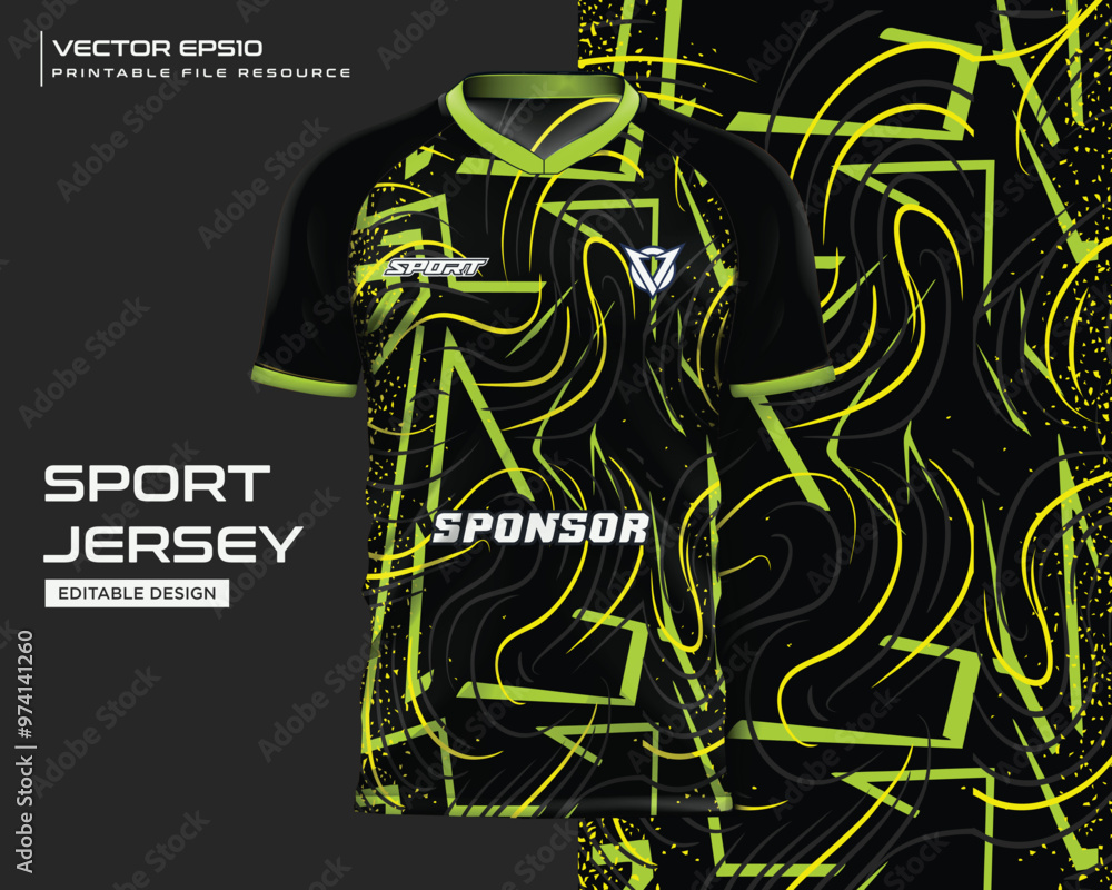 jersey design sport abstract line yellow stripe pattern design for soccer, football, gaming, cycling design kit jersey design sport abstract line yellow stripe pattern design for soccer, football, gaming, cycling design kit