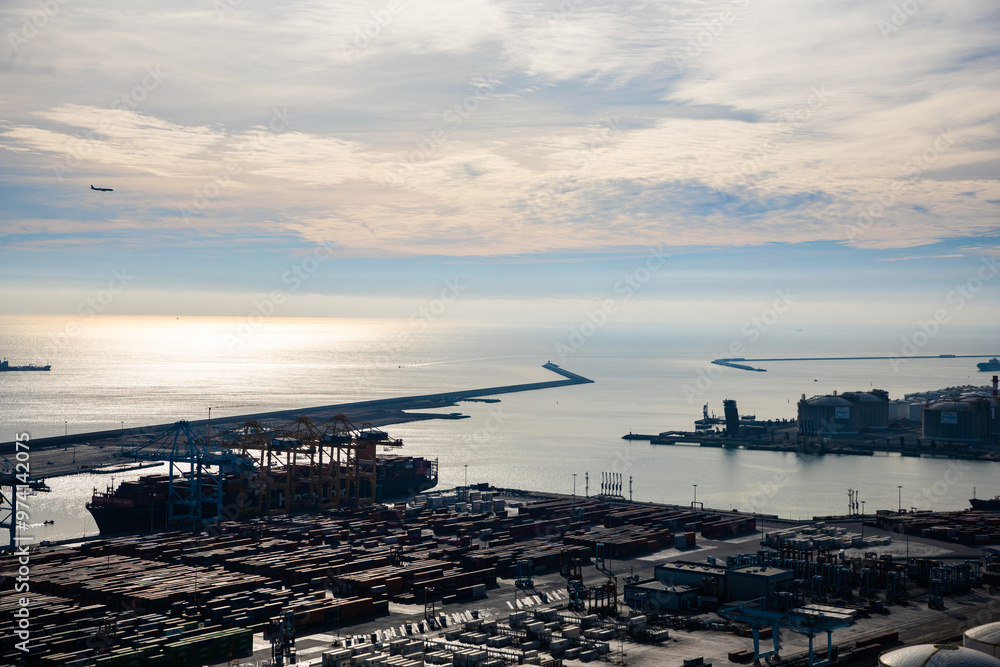 Barcelona, Spain - overlooking the city harbour Barcelona, Spain - overlooking the city harbour