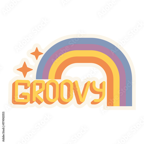 Retro Groovy Sticker