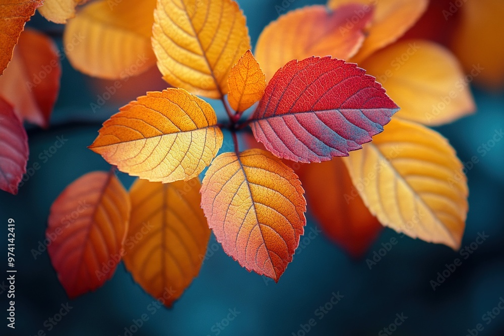 Close-up of multi-colored autumn foliage Close-up of multi-colored autumn foliage