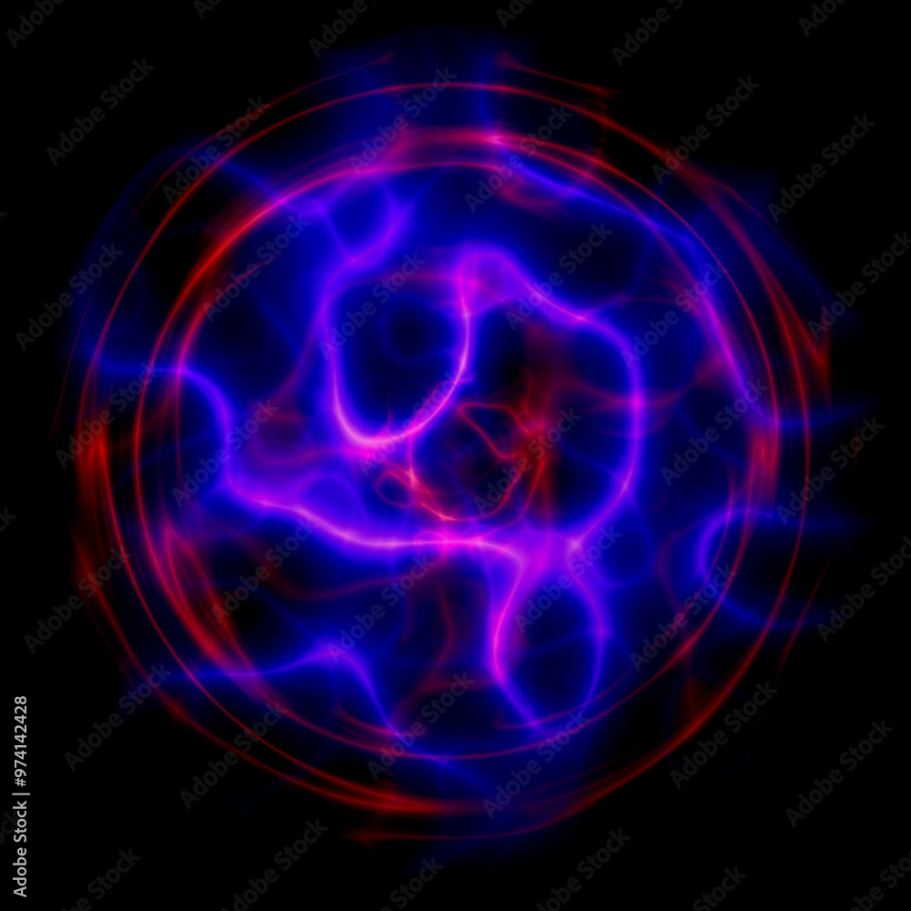 Fototapeta premium glowing plasma ball lightning abstract background