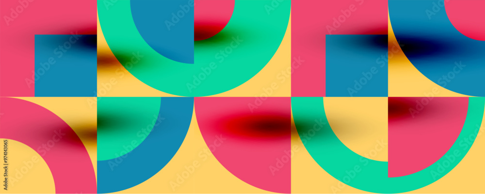 Neo memphis geometric pattern with circles, squares. Pop art abstract background for covers, banners, flyers and posters and other templates Neo memphis geometric pattern with circles, squares. Pop art abstract background for covers, banners, flyers and posters and other templates