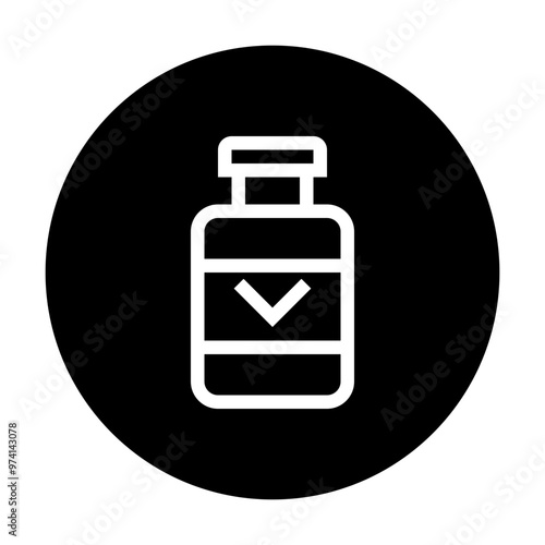 Vaccine Icon Circular Outline Style